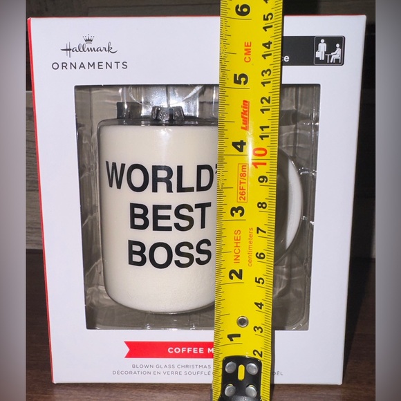 The Office World's Best Boss Coffee Mug Christmas Ornament - NEW - Picture 10 of 12